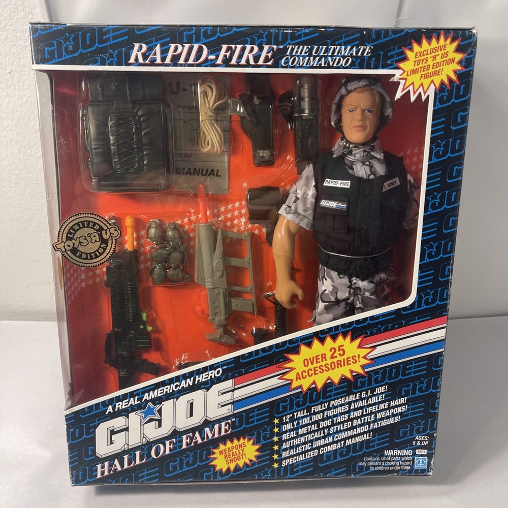 GI Joe Hall of Fame Rapid-Fire 1:6 Scale Action Figure Hasbro New 1993